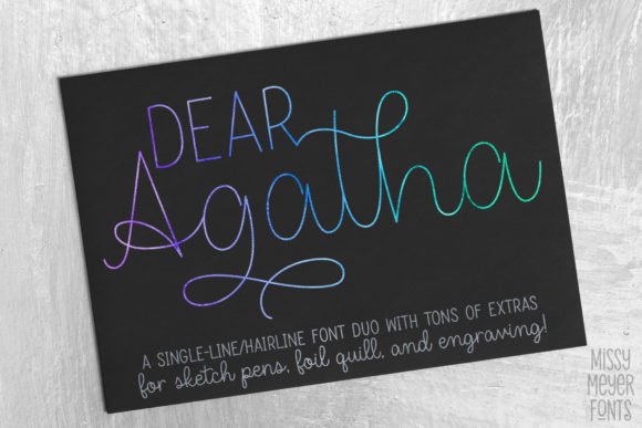 Dear Agatha: A Single-Line Font Duo for Modern Makers