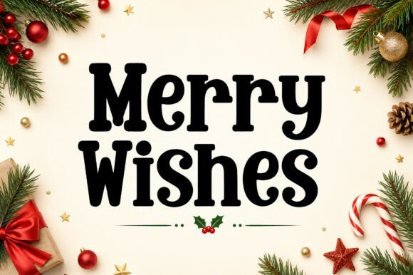 Merry Wishes: A Display Font with Holiday Heart