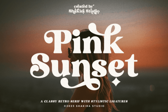 Pink Sunset: The Creative Font Blending Modern and Retro