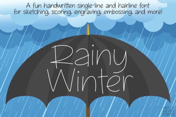 Rainy Winter Single Line Font: A Designer's Look