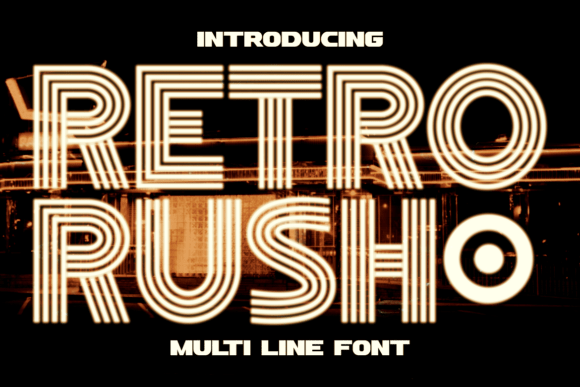 Retro Rush: Your Vintage Neon Typeface for Modern Impact