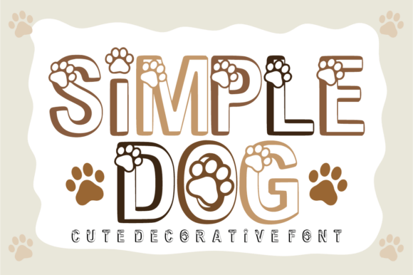 Simple Dog: A Creative Font for Playful, Paw-Print Design