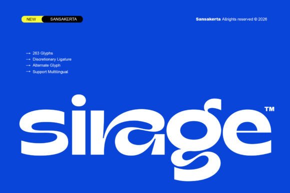 Sirage: The Modern Display Font for Bold, Creative Projects