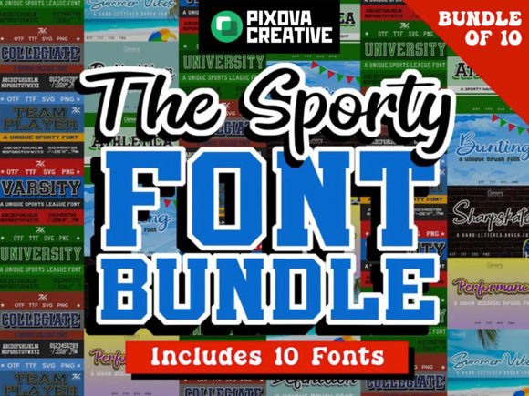 Sport Bundle: 10 Energetic Fonts for Dynamic Projects