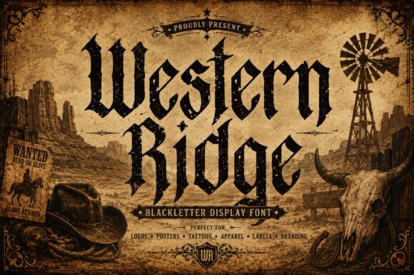 Western Ridge: A Bold Blackletter Typeface for Authentic Branding